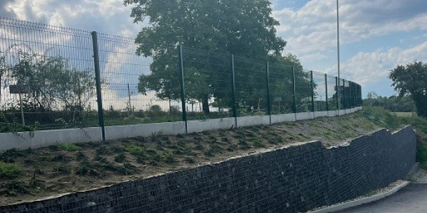 Gabionové zdi - obec Bukovno