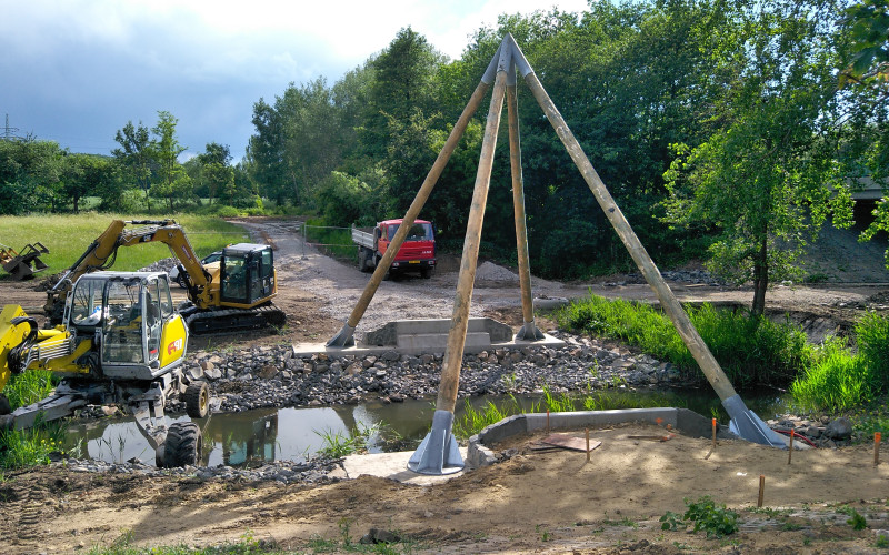 Cyklostezka Klenice, lávka, MB