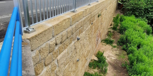 Opěrná zeď ul. Ptácká, Mladá Boleslav