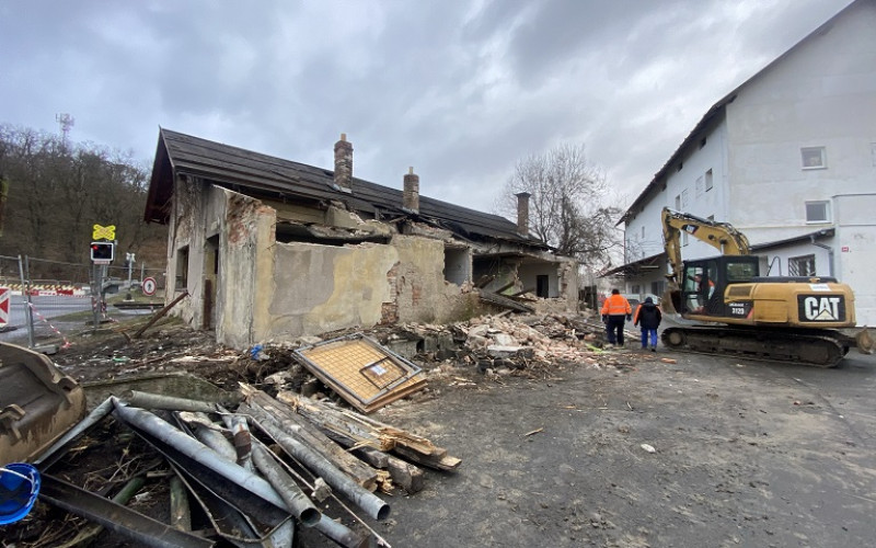 Demolice objektu ČD